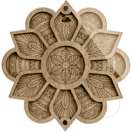 Small Mandala Bead Organizer - Bead Storage Box with Transparent Cover