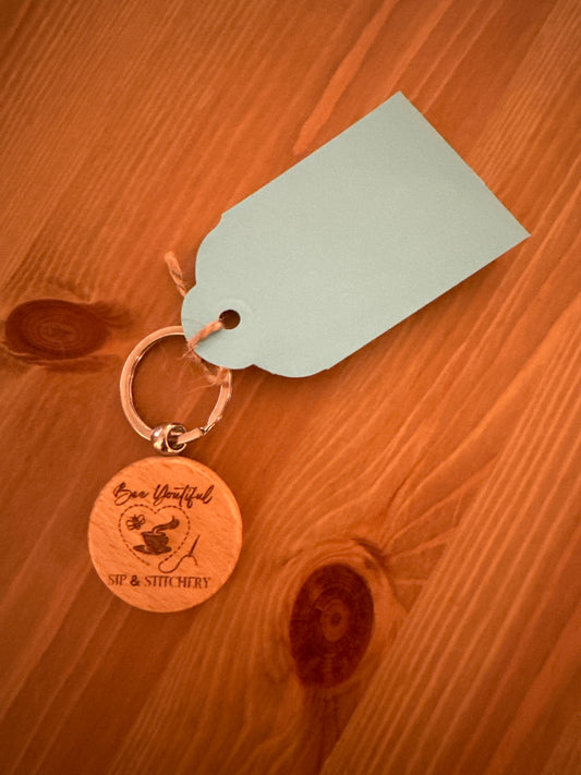 Bee Youtiful Custom Zipper Pull or Keychain - Stitchy Prose