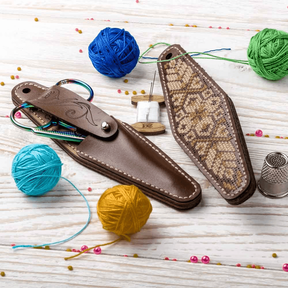 Scissor Case Needlecraft Kit - Leather Scissor Case #4