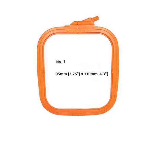 Nurge Square Plastic Hoop - 4.3" 3.75" - Orange