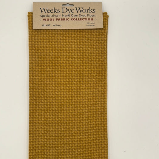 Whiskey Houndstooth Wool - Weeks Dye Works