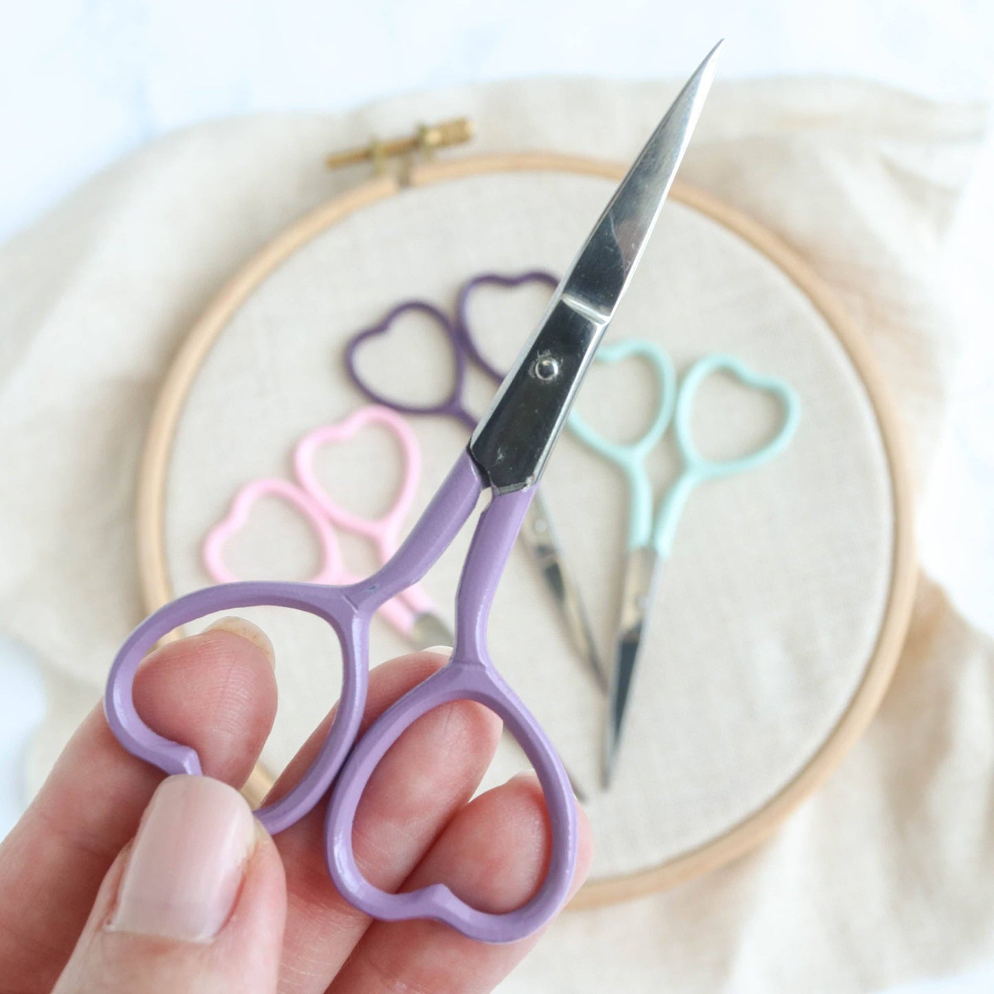 Heart Embroidery Scissors: Lavender