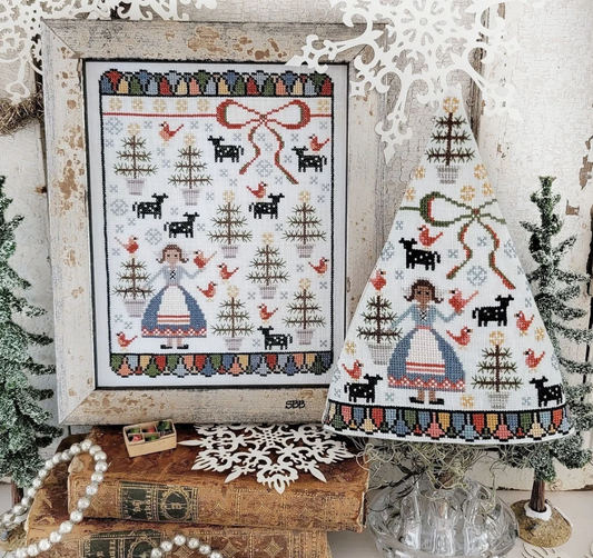8th Day of Christmas Sampler and Tree - 12 Days of Christmas Sampler and Tree Series - Hello from Liz Mathews