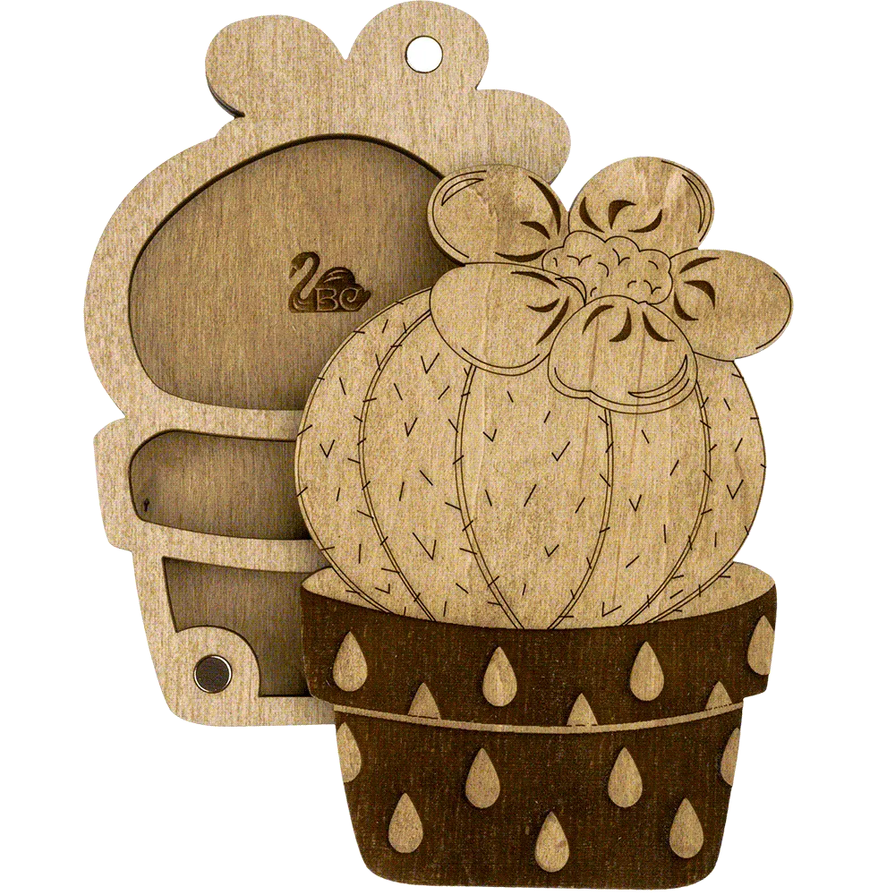 Cactus Flower Wooden Bead Organizer