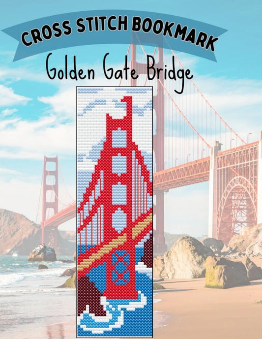 Golden Gate Bridge Cross Stitch Bookmark Kit - Jumpseat Therapy