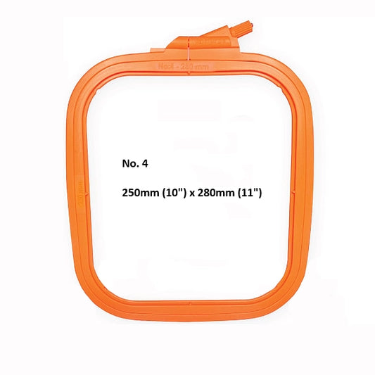 Nurge Square Plastic Hoops 10" x 11" - Orange