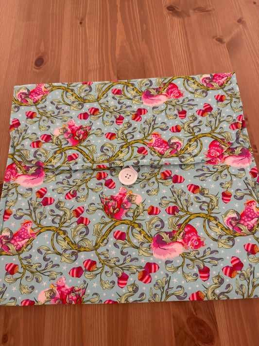 Tula Pink Squirrel Fabric Envelope Style Project Bag
