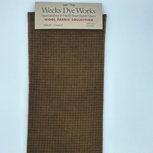 Chestnut Houndstooth Wool - Weeks Dye Works