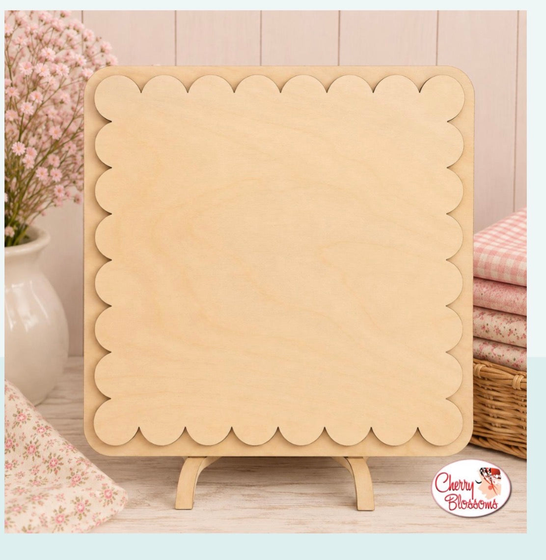 Berry Sweet Wooden Backer - Cherry Blossoms