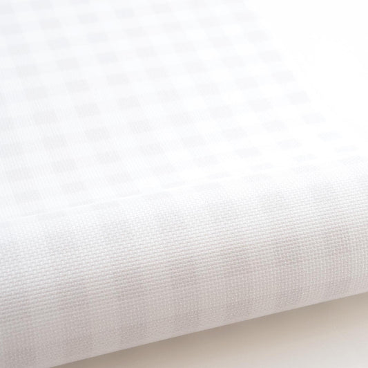 16 Count Aida Pale Gray Gingham Fabric by Fabric Flair