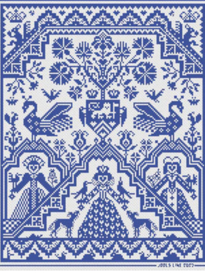 The Queen of Hearts - Long Dog Samplers