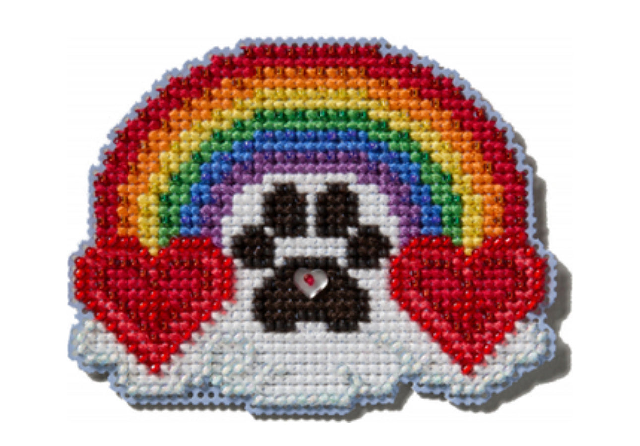 Pawsitively Love Beaded Cross Stitch Kit - Mill Hill