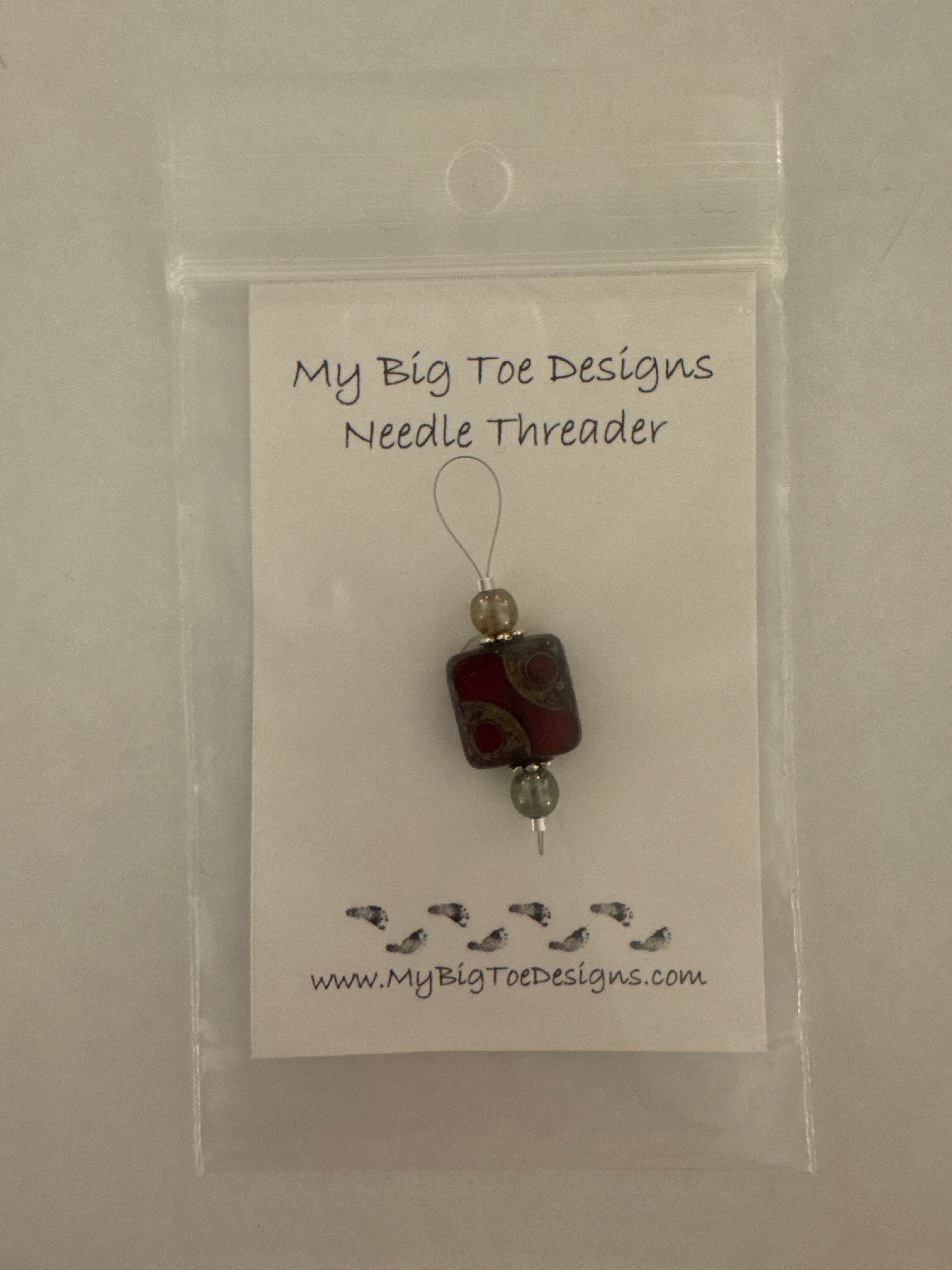 Dark Red Square Wire Needle Thread - My Big Toe Designs – Bee Youtiful ...