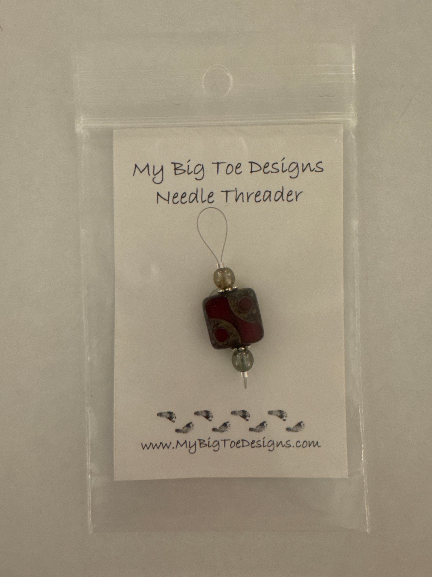 Dark Red Square Wire Needle Thread - My Big Toe Designs