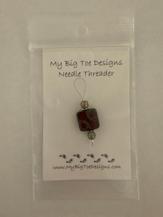 Dark Red Square Wire Needle Thread - My Big Toe Designs