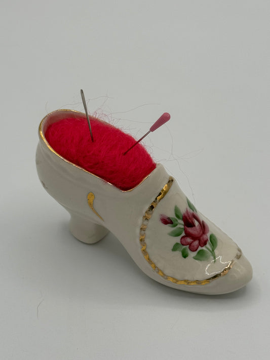 Antique Shoe Pincusion by Just Add Needles