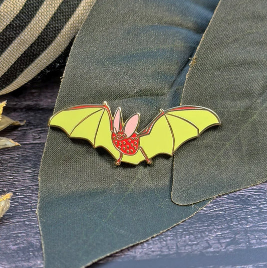 Strawberry Bat Needle Minder - The Stitch Crypt - 2026 Needlework Marketplace PREORDER