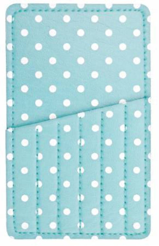 Inazuma Sewing Needle Carry Card - Blue with White Polka Dots