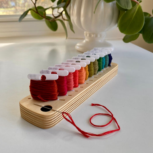 Bobbin Rack + Magnetic Needleminder = Bobbin Minder! From Modern Hoopla