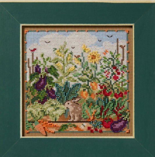 Bunny Garden Beaded Cross Stitch Kit - Mill Hill