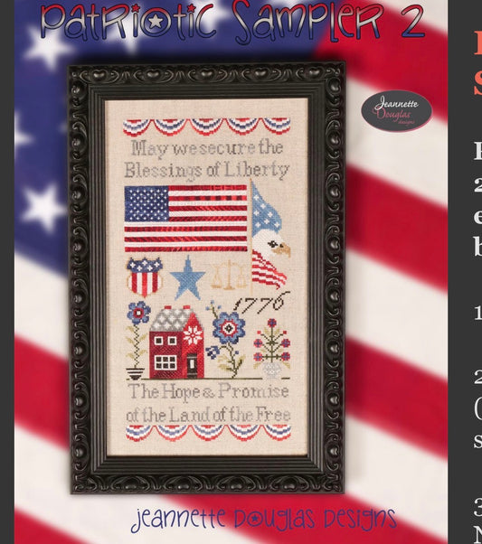 Patriotic Sampler 2 - Jeannette Douglas Designs - 2026 Nashville Needlework Market PREORDER