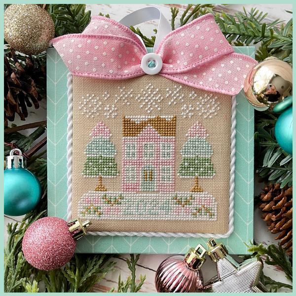 Christmas House - Country Cottage Ornaments Pastel Collection - Cottage Country Needleworks
