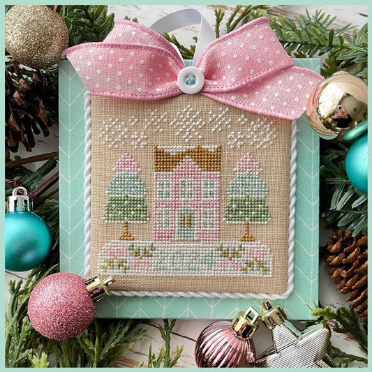Christmas House - Country Cottage Ornaments Pastel Collection - Cottage Country Needleworks