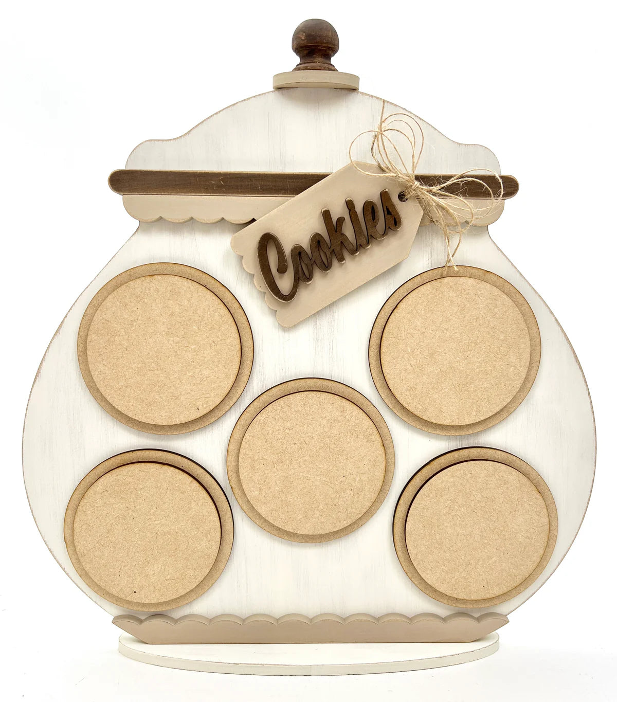 Round Cookie Jar Finishing Board - Paisley and Polka Dots