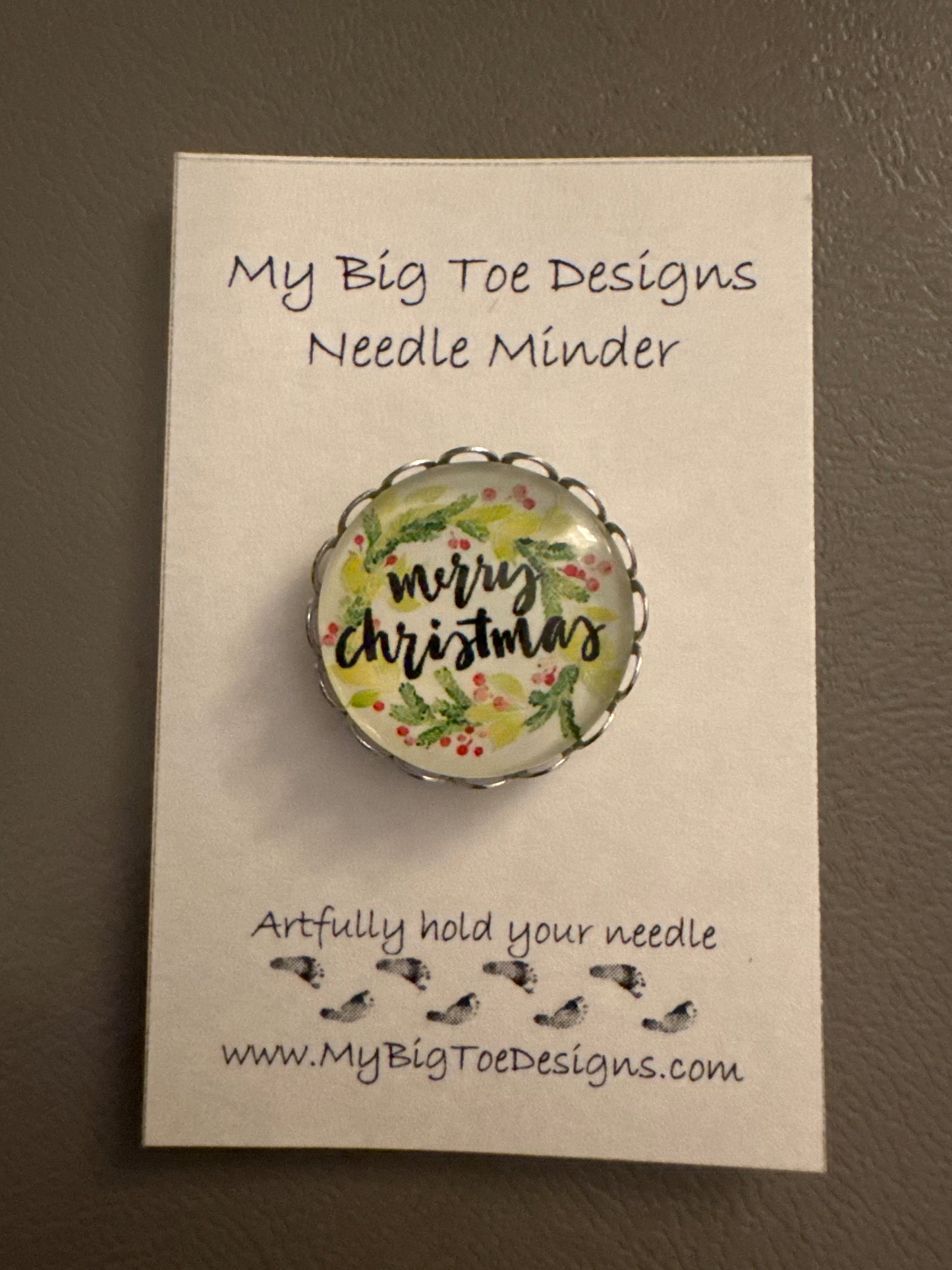 Merry Christmas Needle Minder - My Big Toe Designs