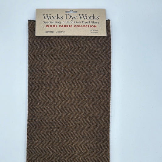 Chestnut Herringbone Wool - Weeks Dye Works