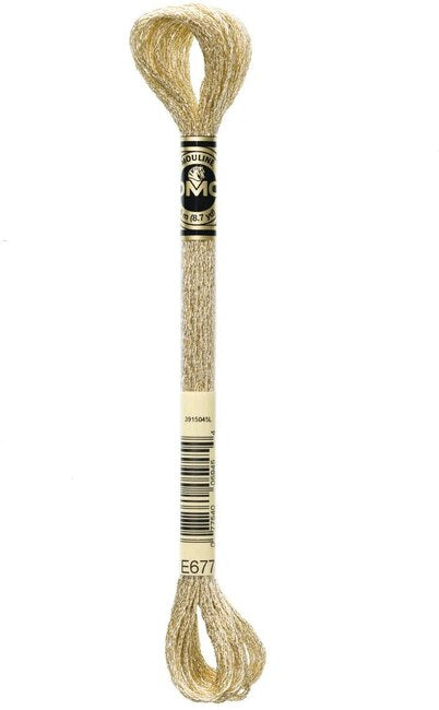 DMC Light Effects Metallic Floss - White Gold E677