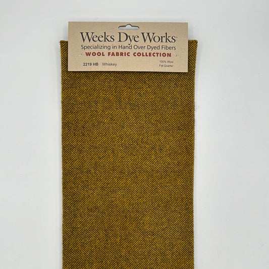 Whiskey Herringbone Wool - Weeks Dye Works