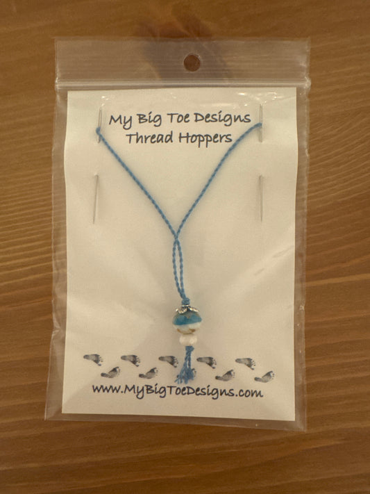 Medium Blue Thread Hoppers - My Big Toe Designs