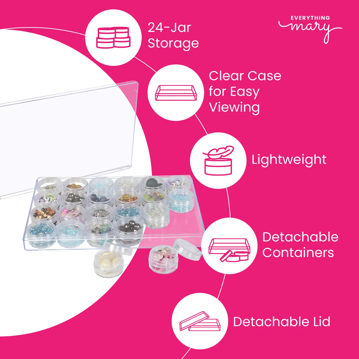 Bead Storage Organizer Box