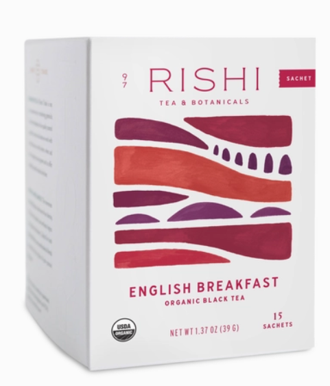 Rishi Tea Rack English Breakfast Tea Sachets - Rishi Tea & Botanicals – Bee Youtiful ...