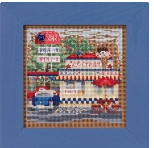 Drive-In Beaded Cross Stitch Kit - Mill Hill