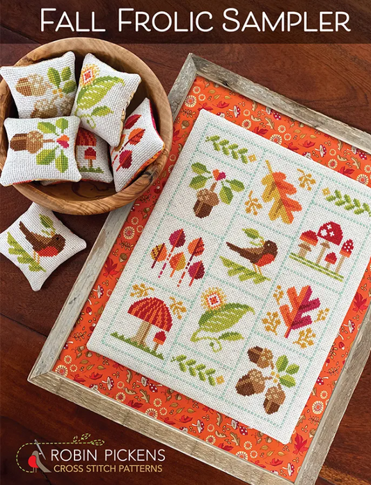 Fall Frolic Sampler - Robin Pickens Cross Stitch Patterns