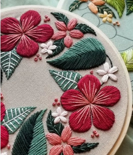 Floral Finish Beginner Embroidery Kit - Jessica Long Embroidery