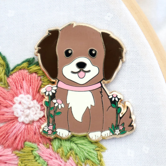 Daisy Puppy Needle Minder - Flamingo Toes