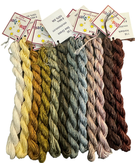 Silk Thread Pack for Study In Nature from The Artsy Housewife - Dinky Dyes