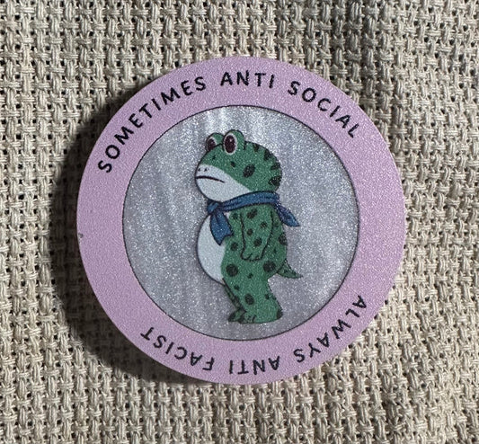 Sometimes Anti Social Always Anti Facist Needle Minder - Rebel Stitcher
