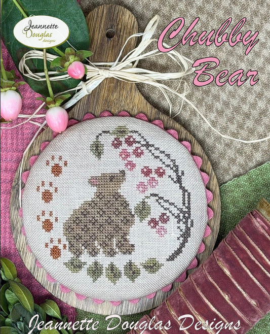 Chubby Bear - Jeannette Douglas Designs - 2026 Nashville Needlework Market PREORDER