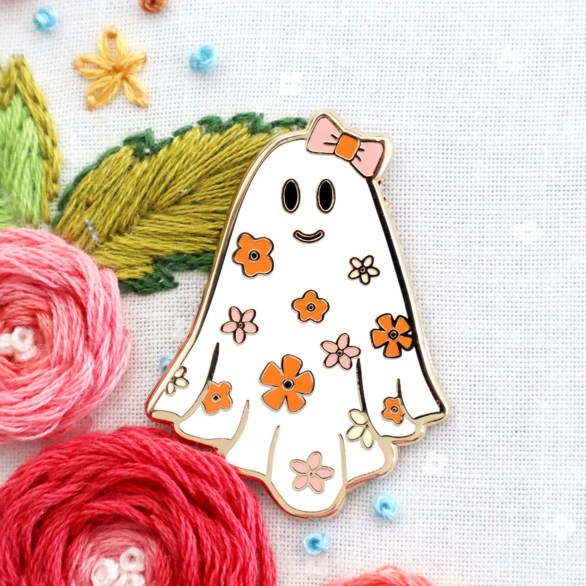 Groovy Ghost Needle Minder - Flamingo Toes