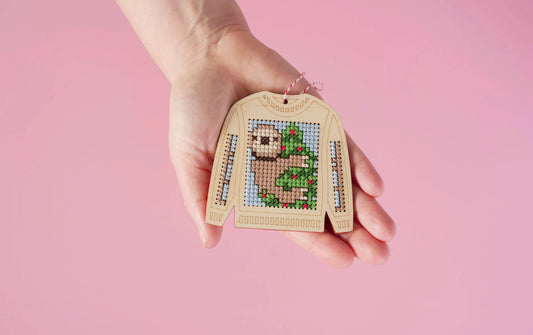 Ugly Sweater Sally Sloth Kit - Canadian Stitchery