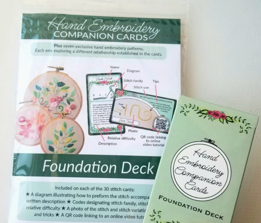 Hand Embroidery Companion Cards: Foundation Deck - Jessica Long Embroidery