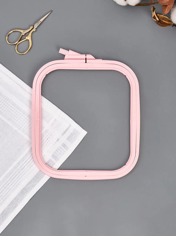 Nurge Square Plastic Hoop 5" x 6"- Pastel Pink