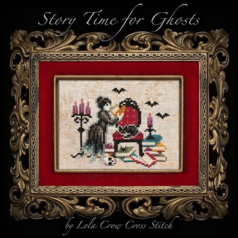 Story Time For Ghosts - #1 Book Lovers Halloween Series - Lola Crow Cross Stitch