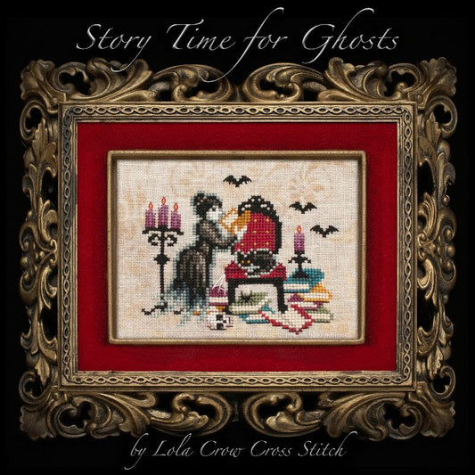 Story Time For Ghosts - #1 Book Lovers Halloween Series - Lola Crow Cross Stitch
