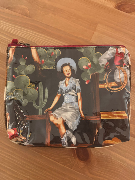 Black Western Cowgirl Accessory Pouch - Atenti