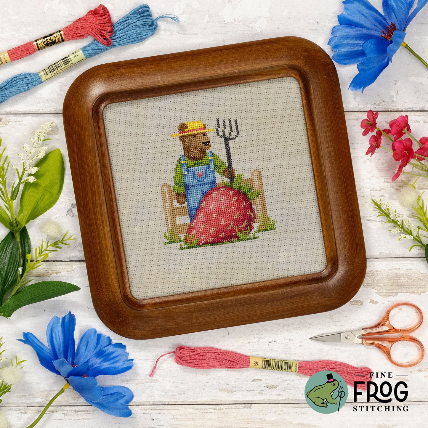 Strawberry Farmer - Fine Frog Stitching - 2026 Nashville Needlework Market PREORDER